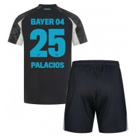 Maglia Calcio Bayer Leverkusen Exequiel Palacios #25 Terza Divisa Bambino 2024-25 Manica Corta (+ pantaloncini)